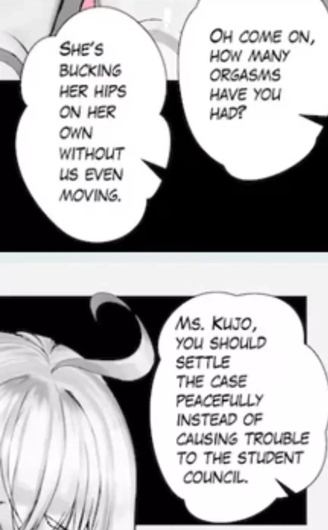 LF Mono source How many orgasms have you had? She's bucking her hips on her own without us even moving. Ms. Kujo, you should settle the case peacefully instead of causing trouble to the student council.