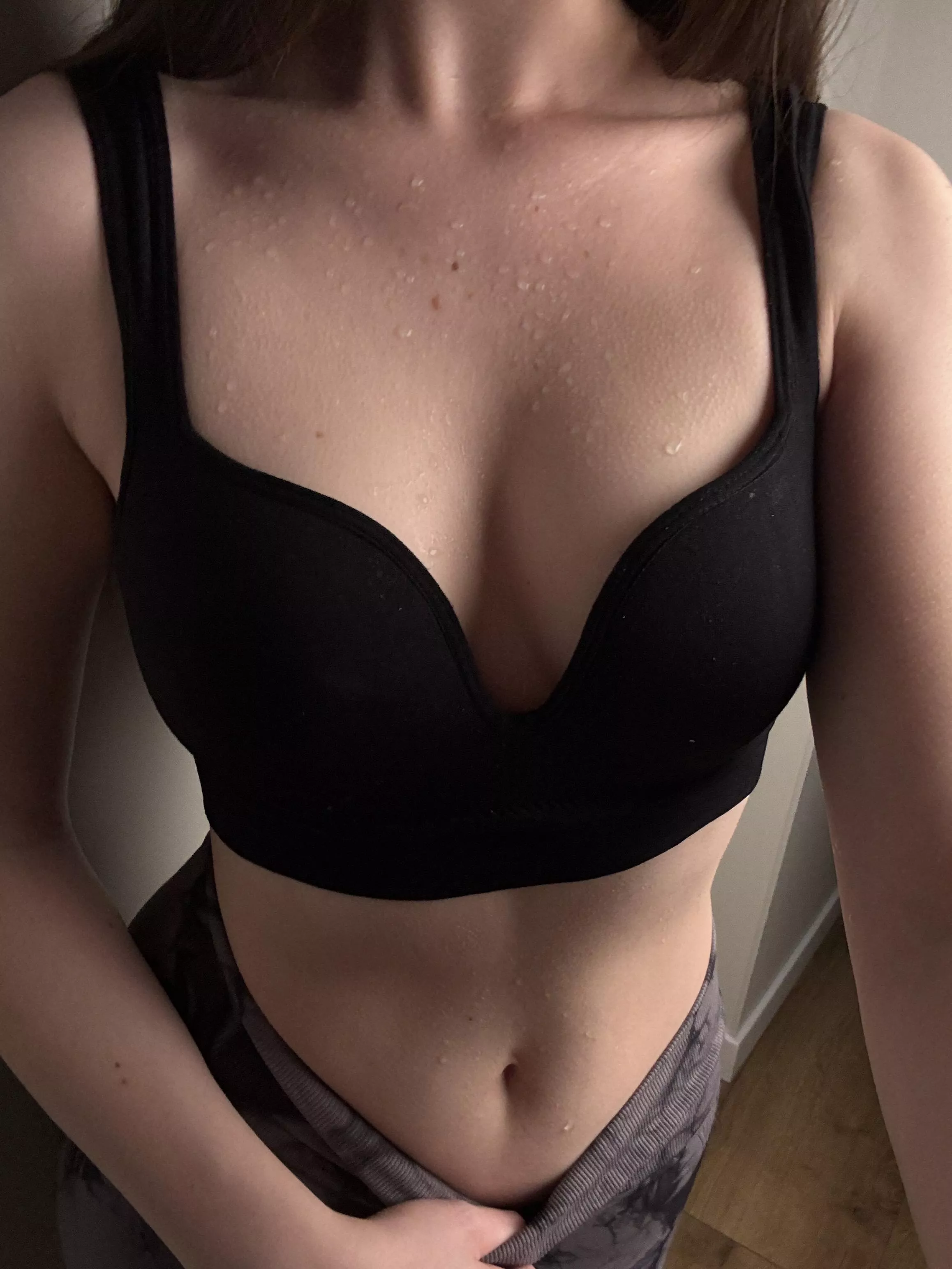 Sweaty after a hard workout but my sweat smells so sweet