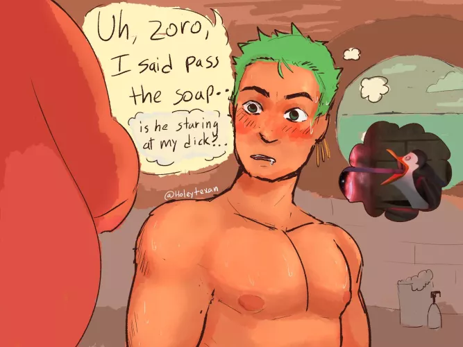 They only shower when it’s with together for some reason 