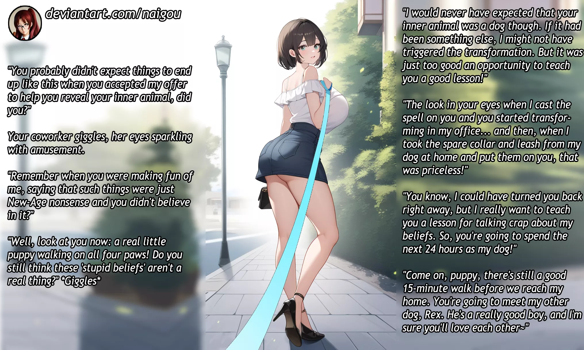 Turned into your coworker's dog Part1 [femdom][transformation][dog TF][forced petplay][coworker]