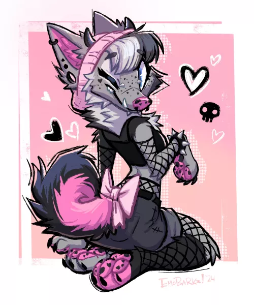Birthday gift art for my friend Chip! 🖤💖