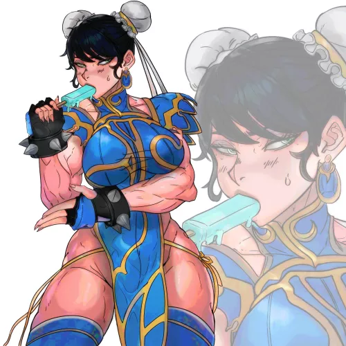 Chun-Li and a popsicle [MasterDCJ]