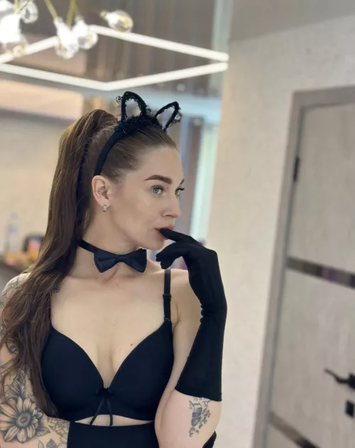 I'm sensual in my favorite lingerie