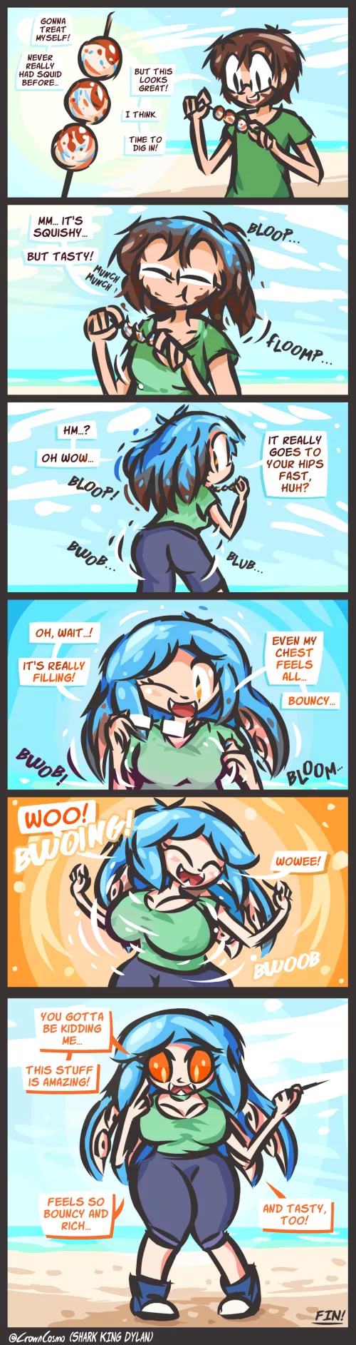 Just Squiddin' Ya (Human M -> Inkling F) by CrownCosmo