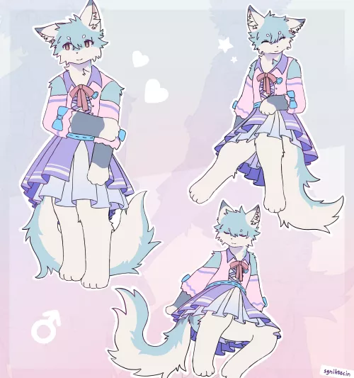 my sona in a dress (my art)