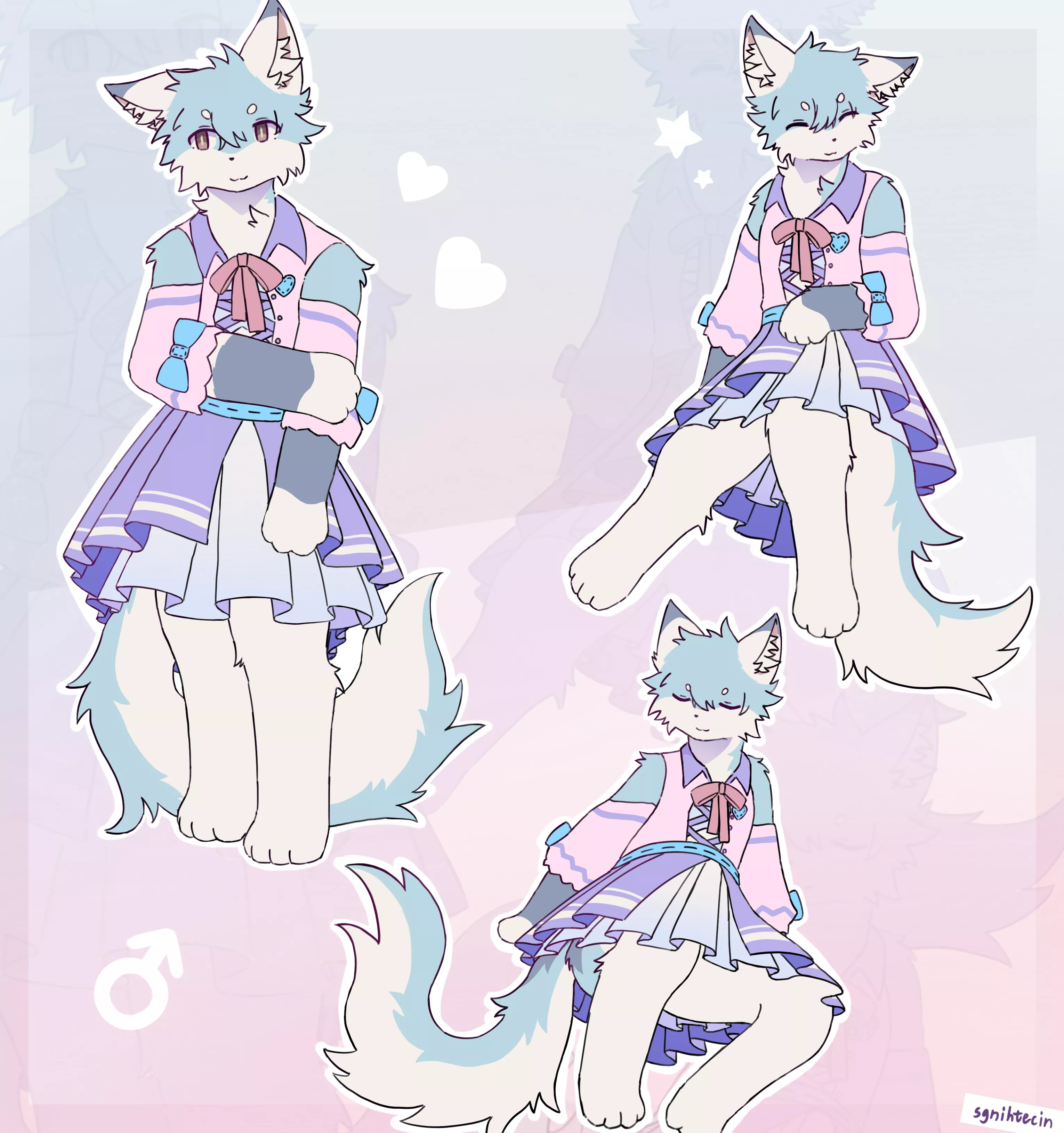 my sona in a dress (my art)