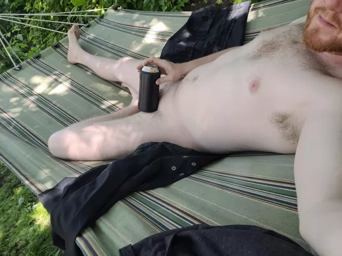 Naked in the hammock 