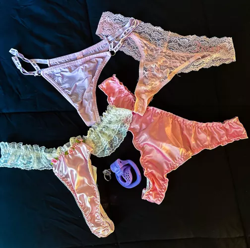 On Wednesdays we wear pink. Which pair did she pick for me today?