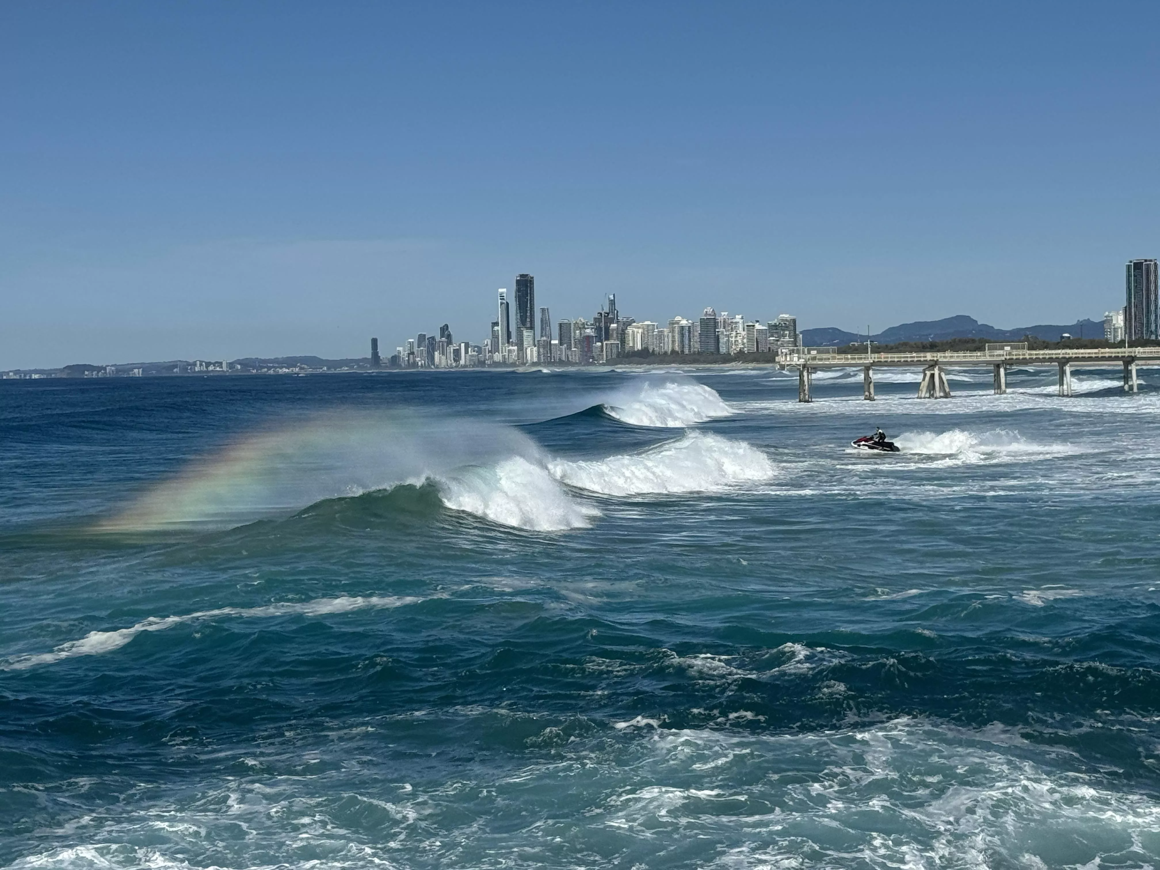 Rainbow waves, Gold Coast, Australia