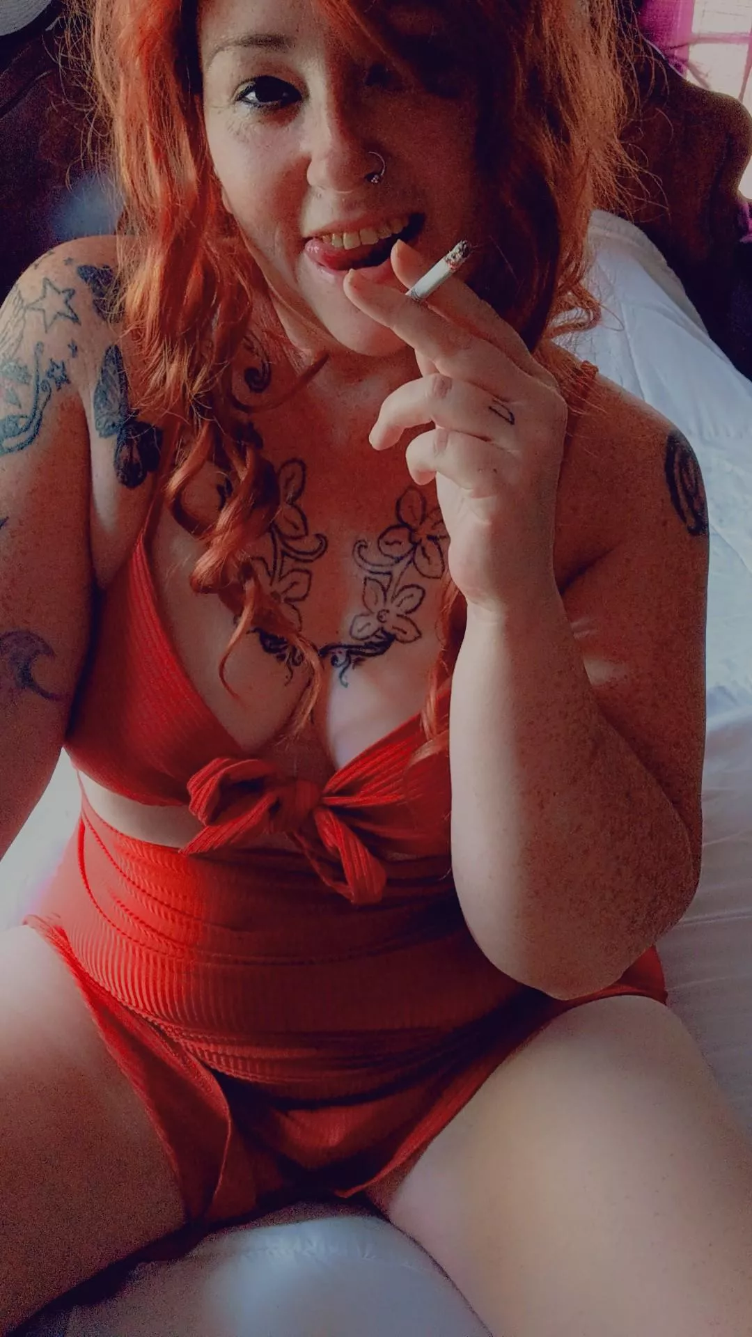 Smoking always puts a smile on my face 