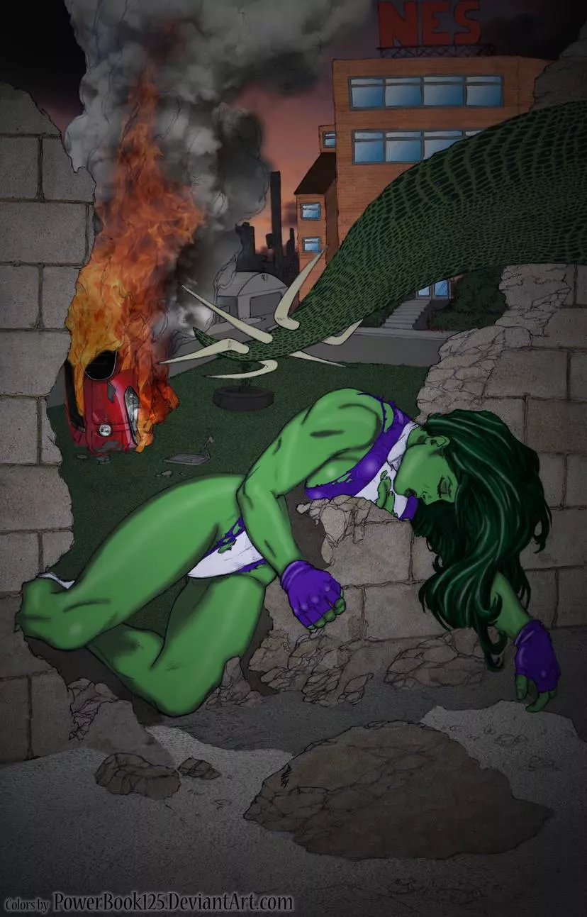 The Beast: She Hulk color by andrewr255
