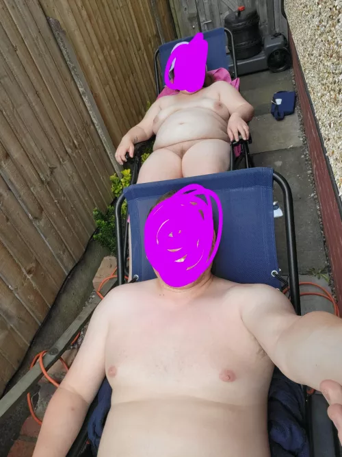 Wife and I making the most if the sun 🌞 