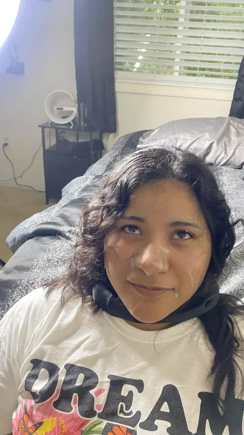 Her: what?  Me: Nothing ..