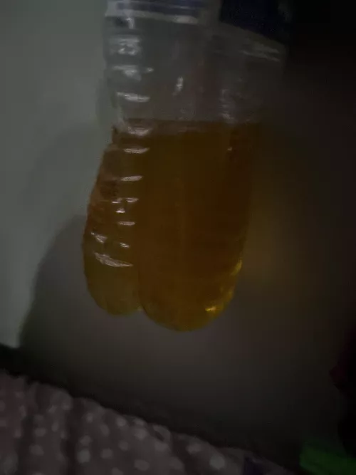 i just pissed in a bottle i had to go so urgently