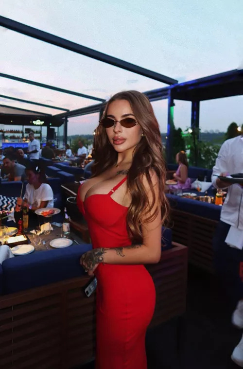 I think the red dress accentuated my boobs and hips superbly