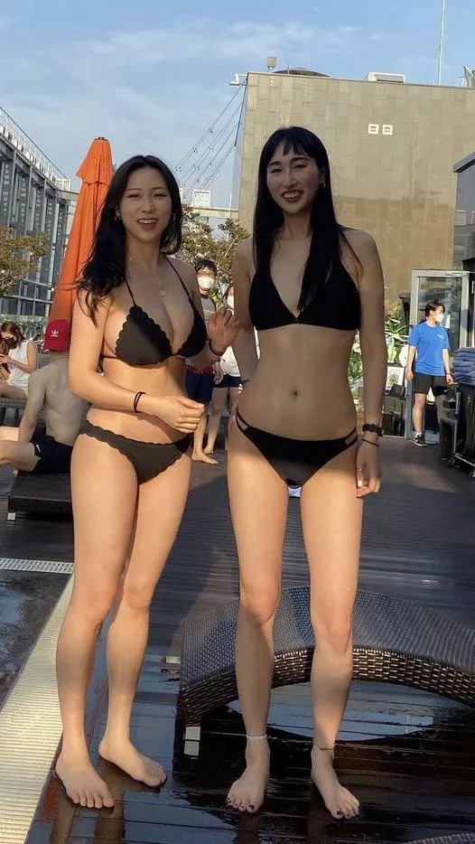 Koreans at the pool