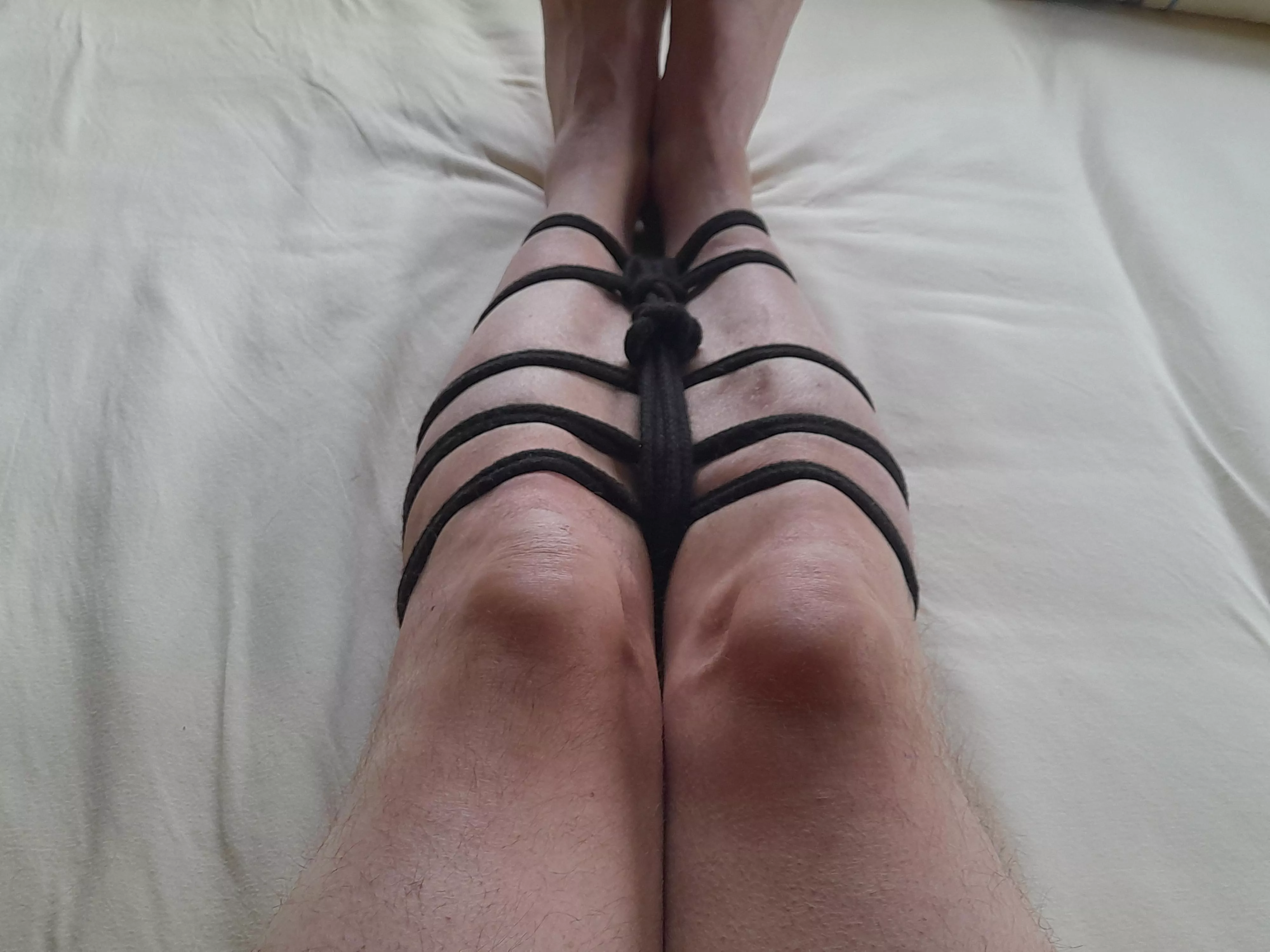 Legs tied together 