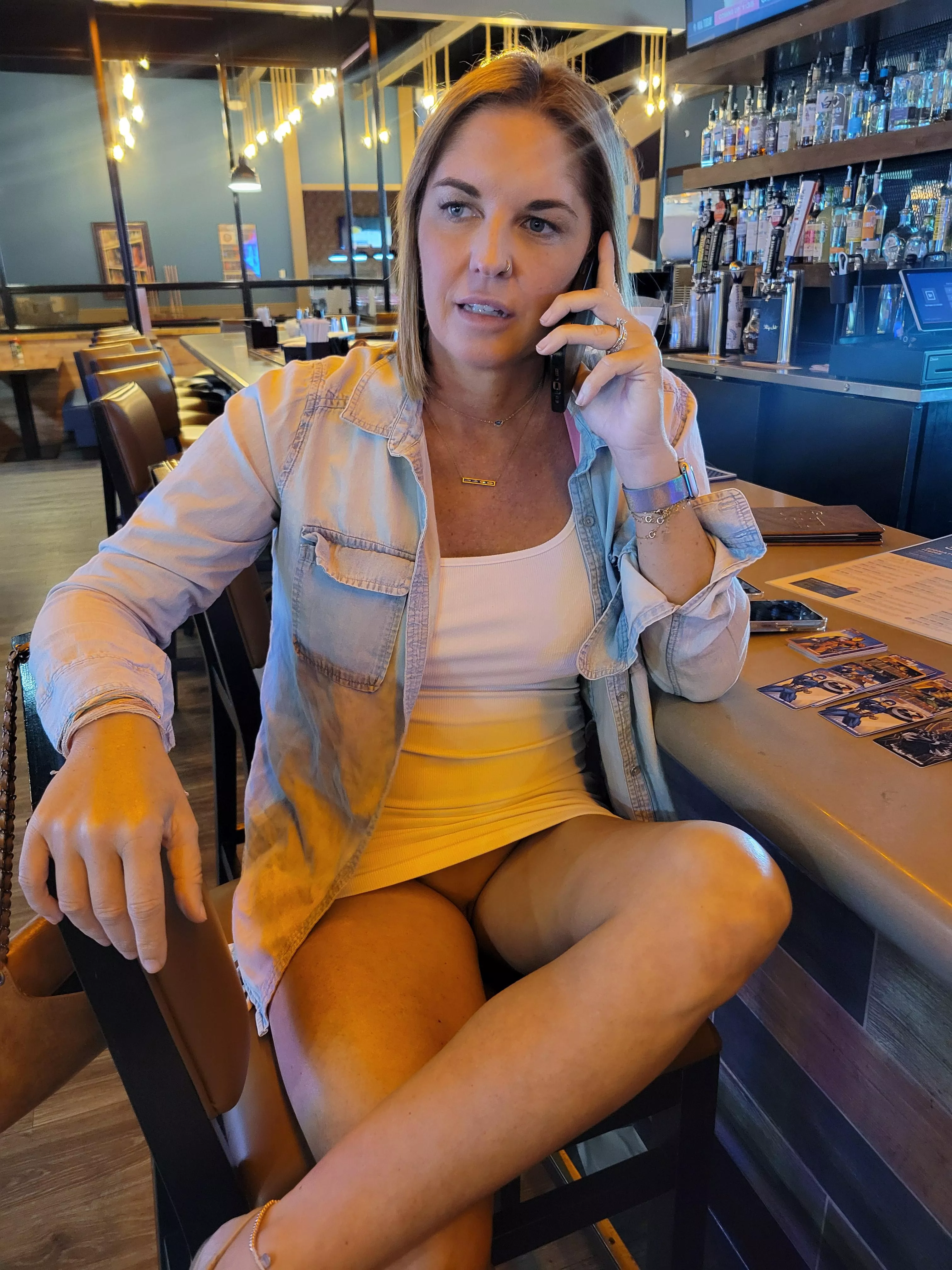 When you never wear panties people are bound to see occasionally 