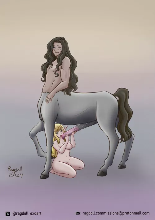 Centaur x elf (ragdoll_exoart)