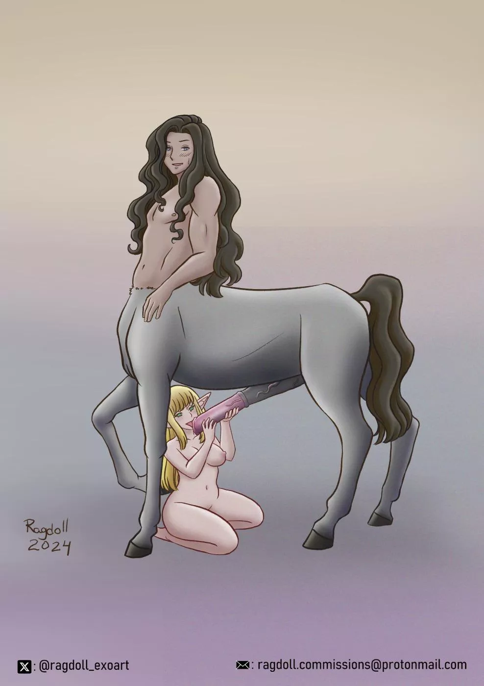 Centaur x elf (ragdoll_exoart)