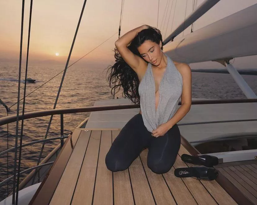 drop top in the sunset