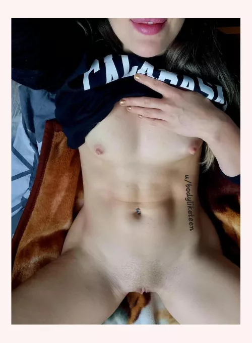 Even the flattest tits need cream on rhem