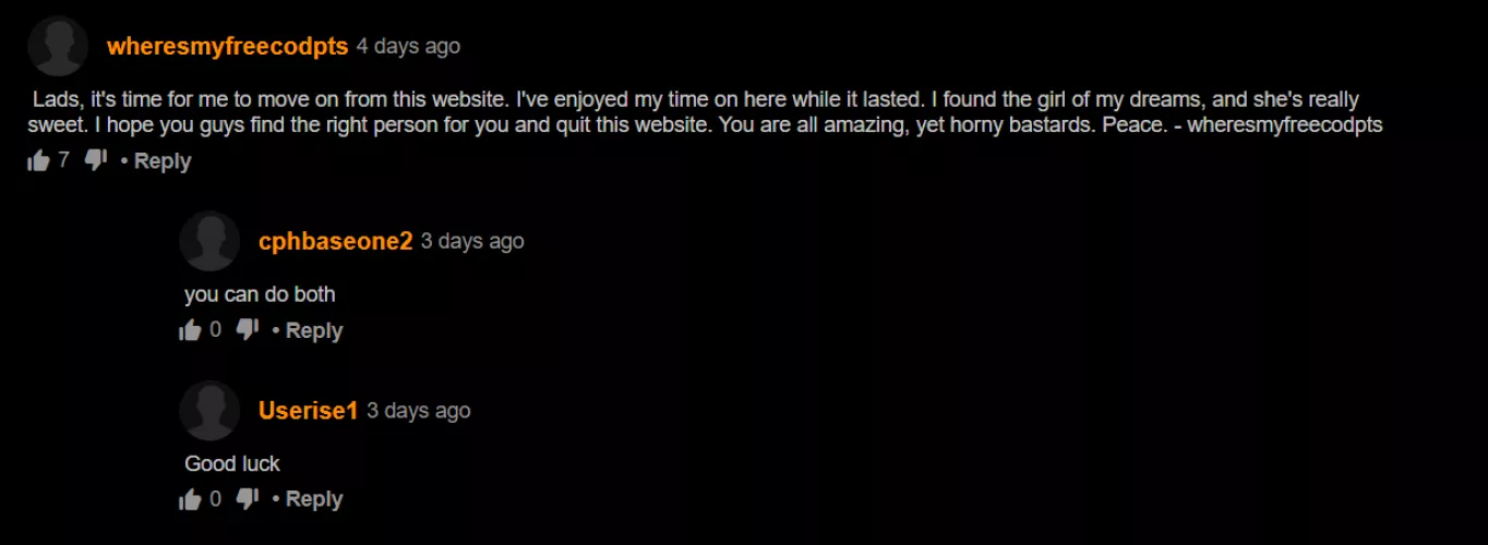 FOUND MY FIRST COMMETN CHAT