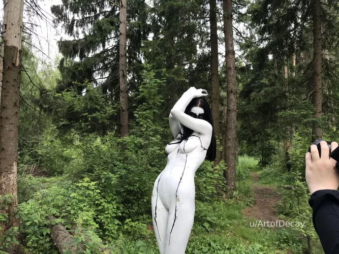 Full body paint, Marvel's Anti-Venom cosplay