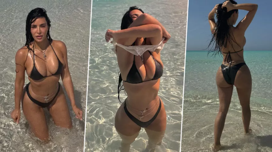 Kim body looks sexy from every angle!