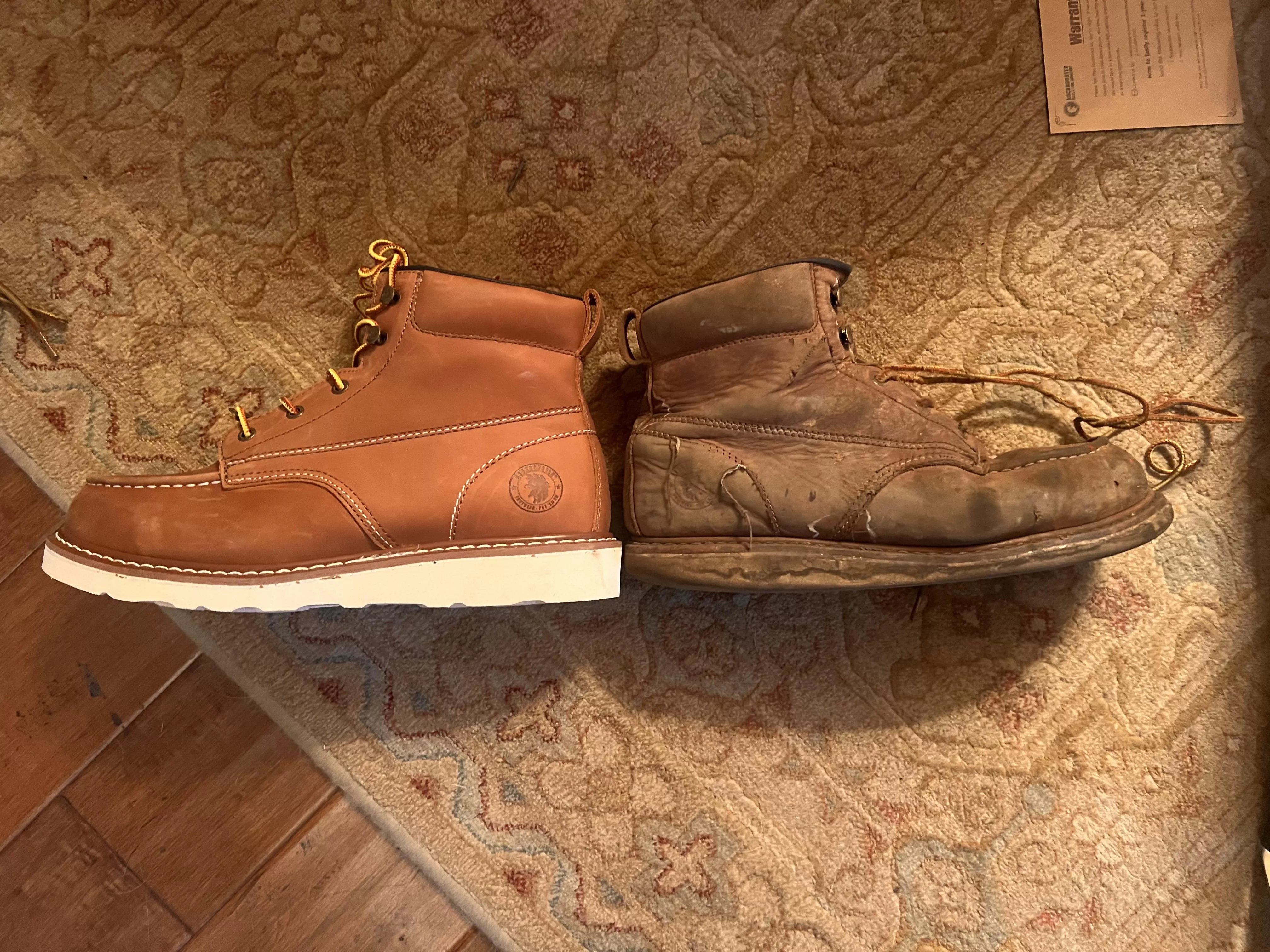 New vs Old, literally the same boot