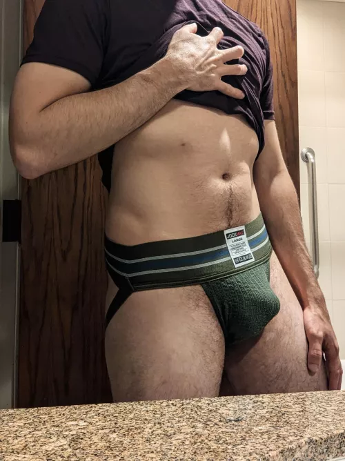 This green 💚 jockstrap 🩲 is my favorite!
