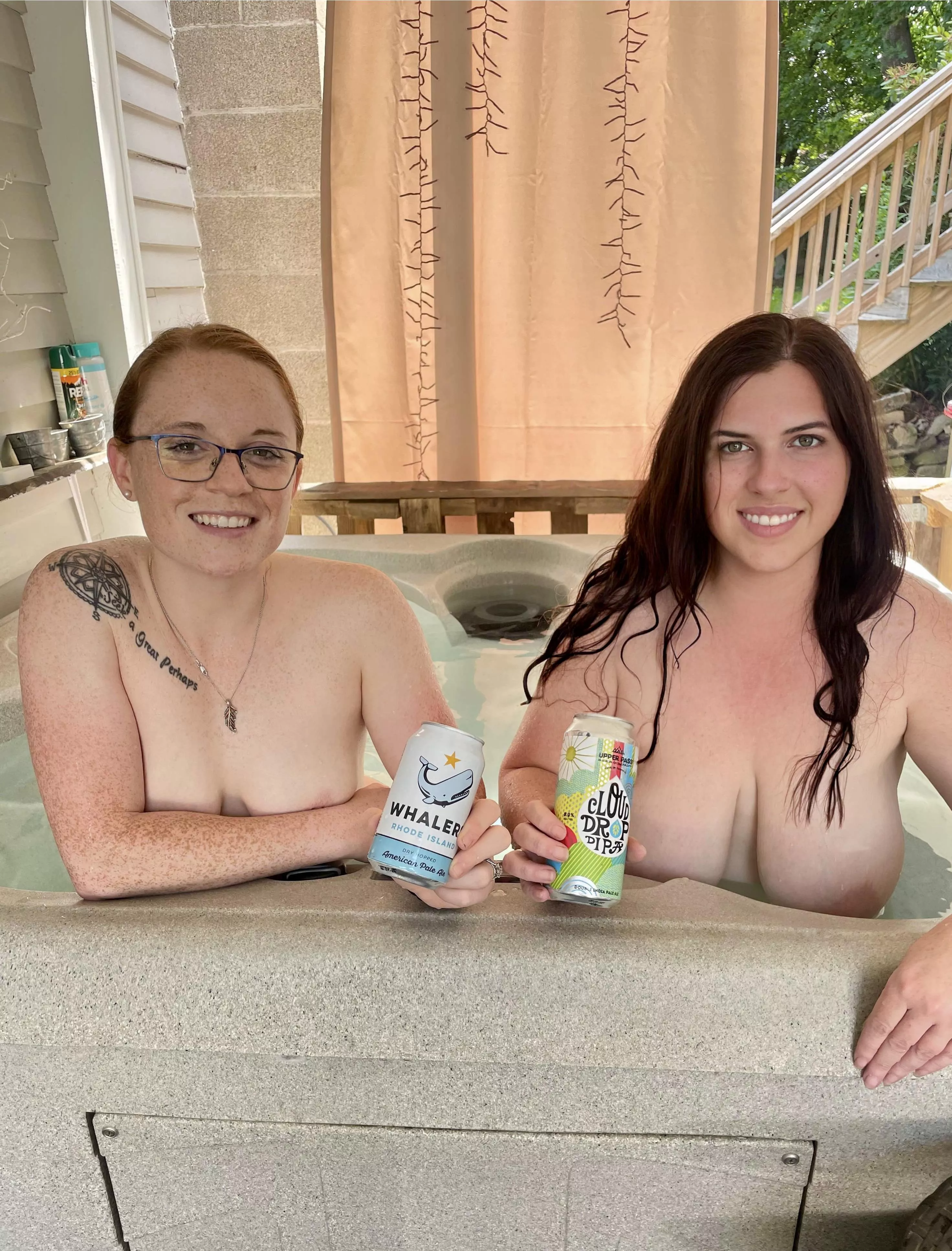 Two for Tuesday with @BellaRedSouth . The hot tub has now become a small pool.