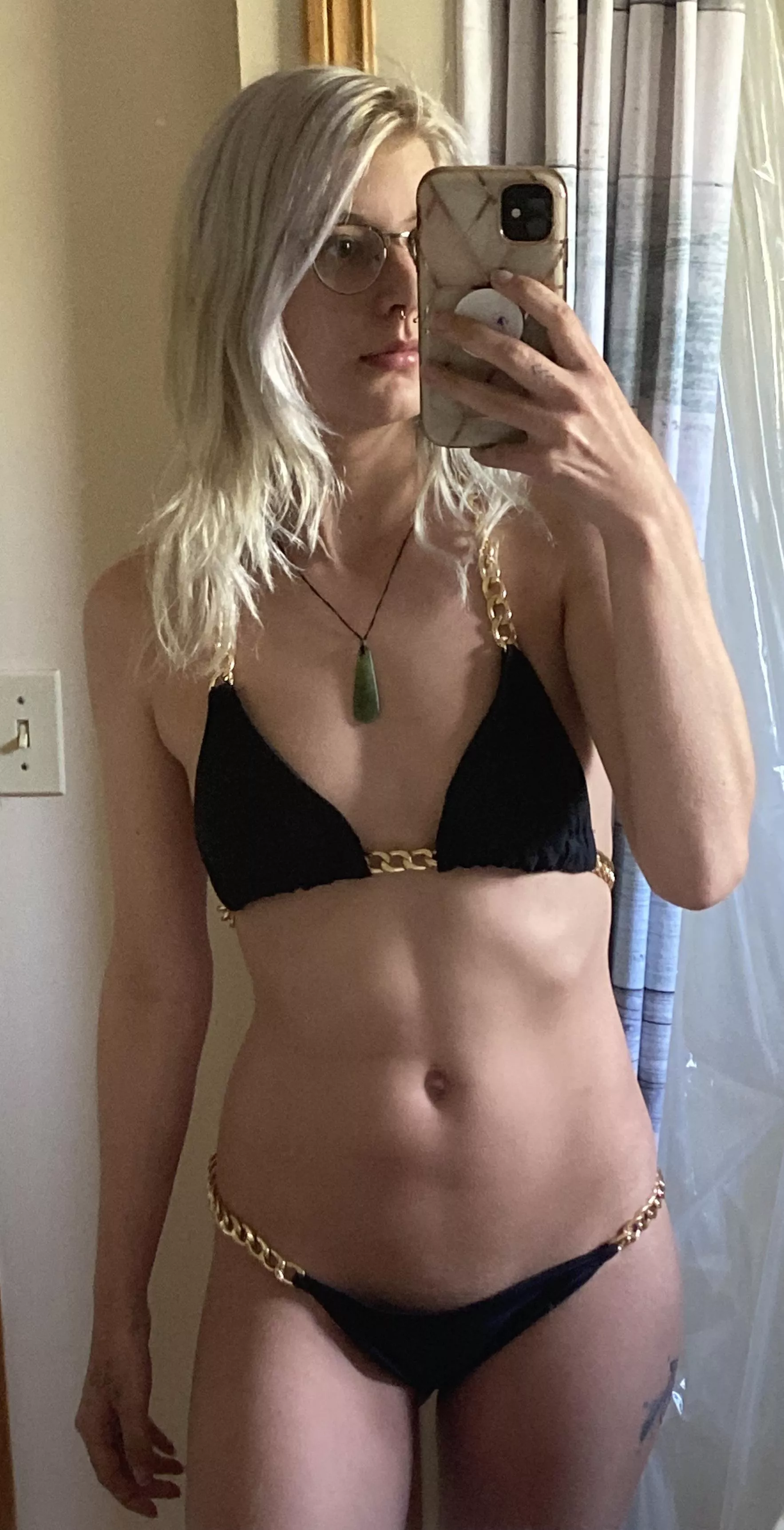 Black bikini with gold chains - from SHEIN ! 