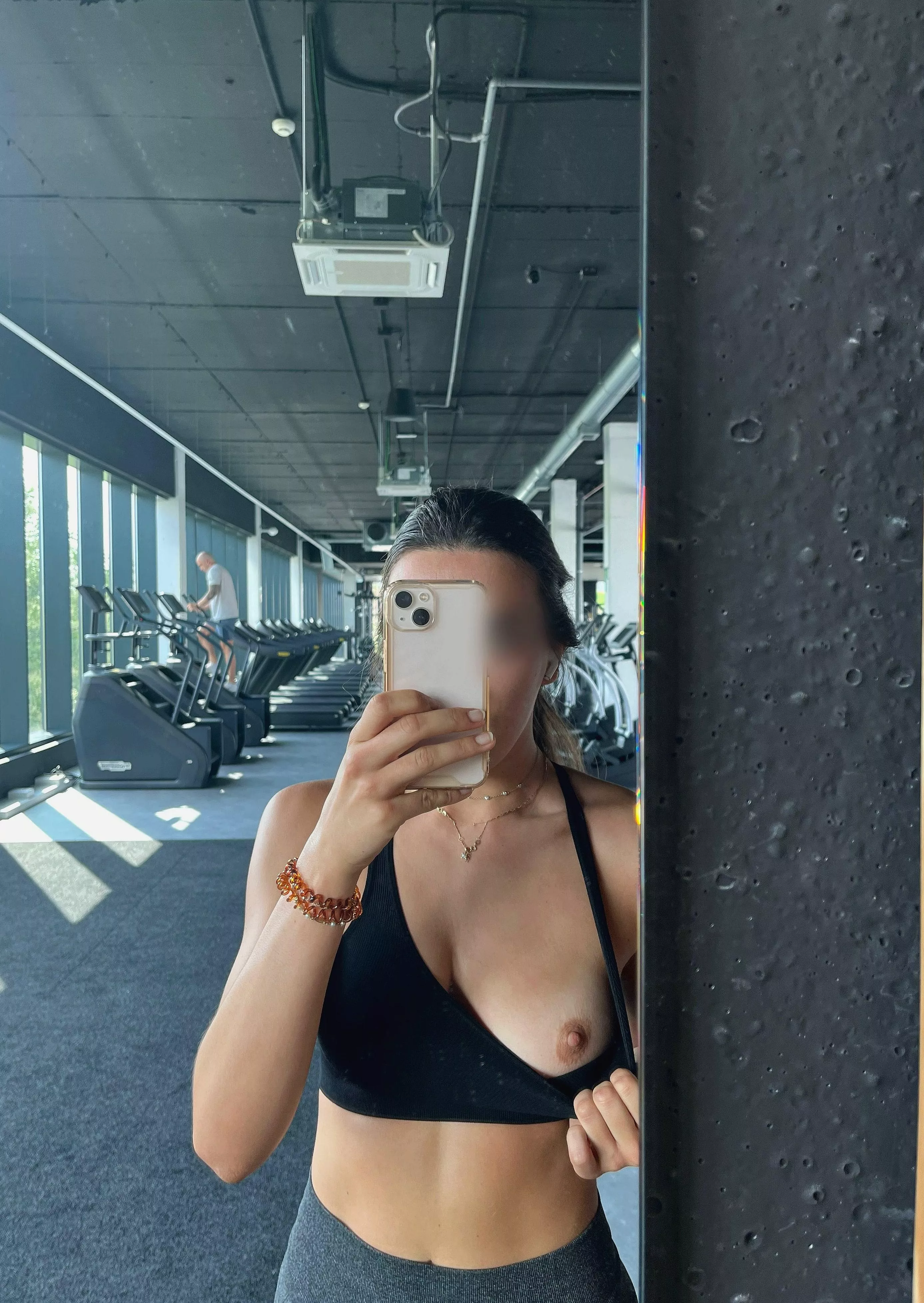 Felt a little naughty at the gym, hows my titties