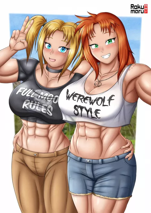 Jessica & Susan selfie (RokumaruArt) [Original] 
