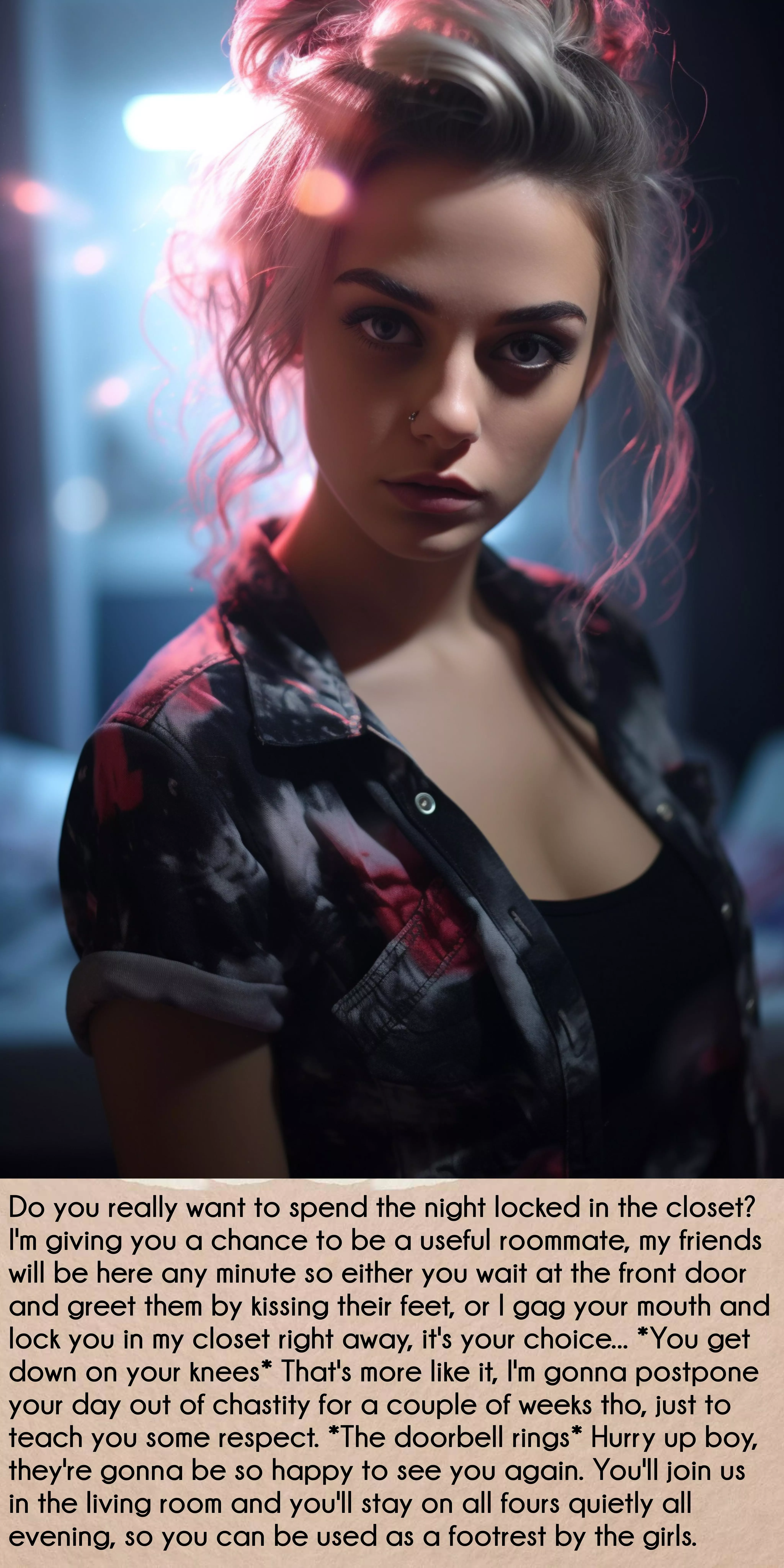 Kneeling through the night as the party goes on