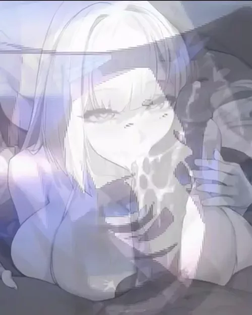 LF Color Source: 1girl, 1boy, dark skin, huge penis, licking penis, fellatio, cum on penis, huge breasts, bikini, bangs, heart-shaped pupils, looking at viewer, long hair, edited