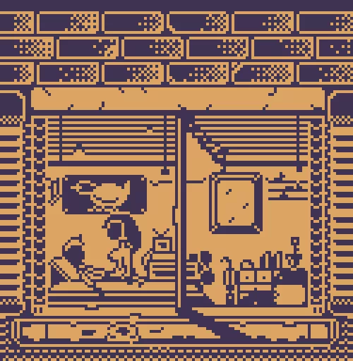 Window - an attempt to do 1bit pixelart