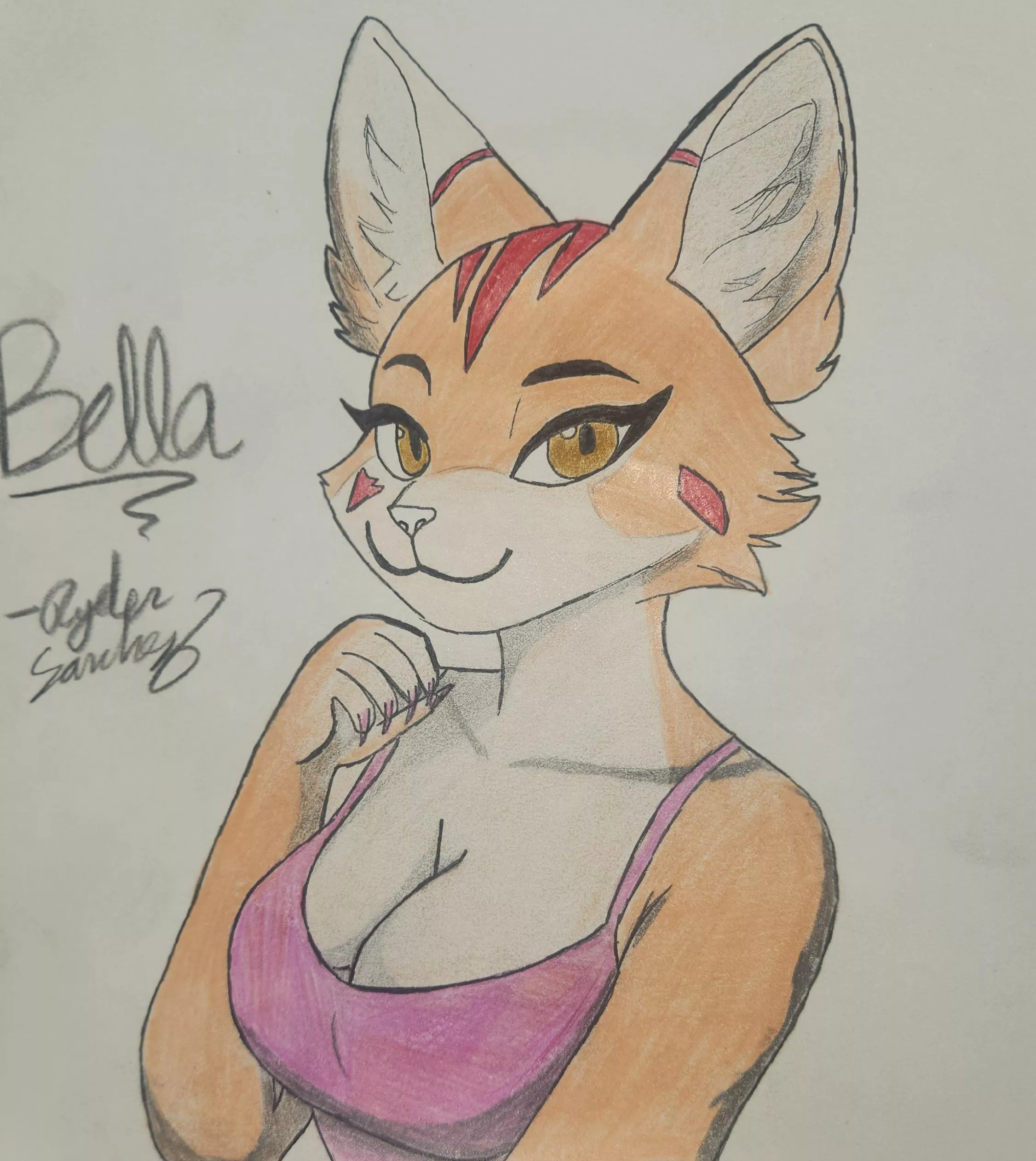 Woke up and decided to draw a cat (art by me)