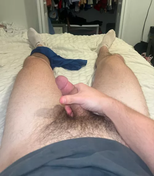 (24) Love jerking my cut white dick