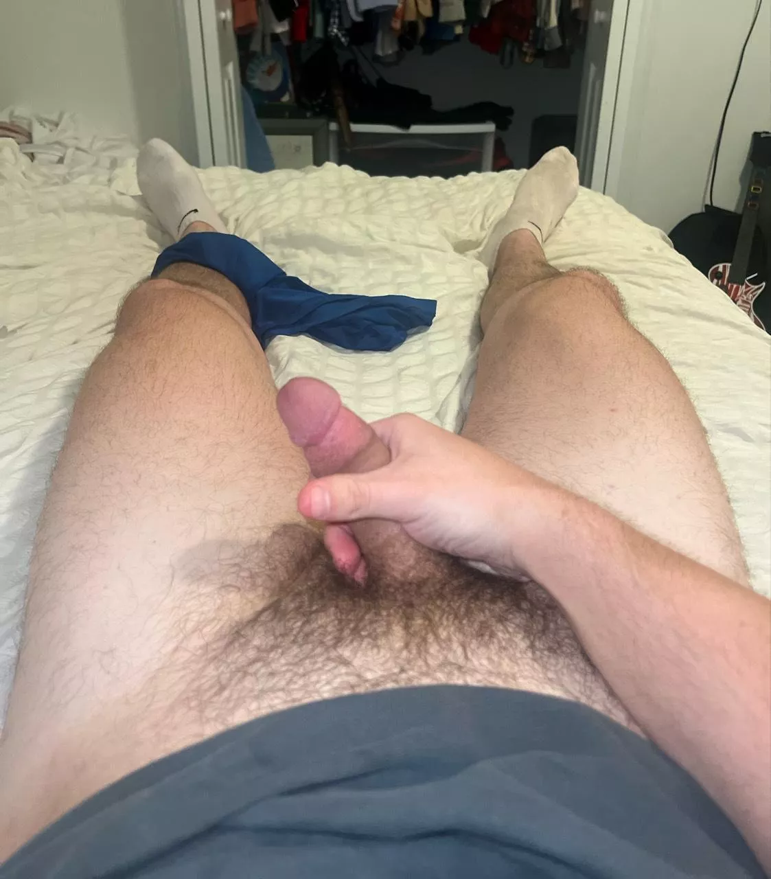 (24) Love jerking my cut white dick