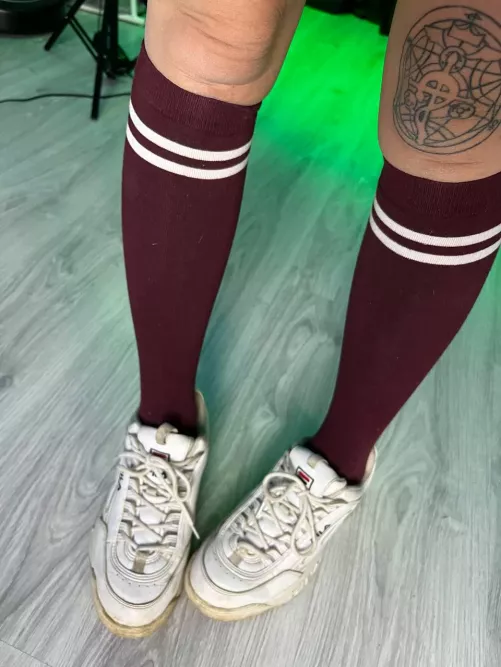 burgundy knee socks. yes or no?