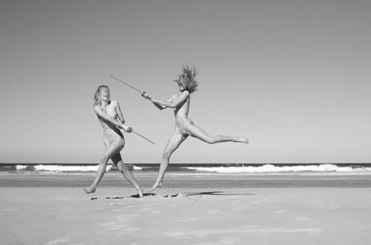 Fencing on the beach