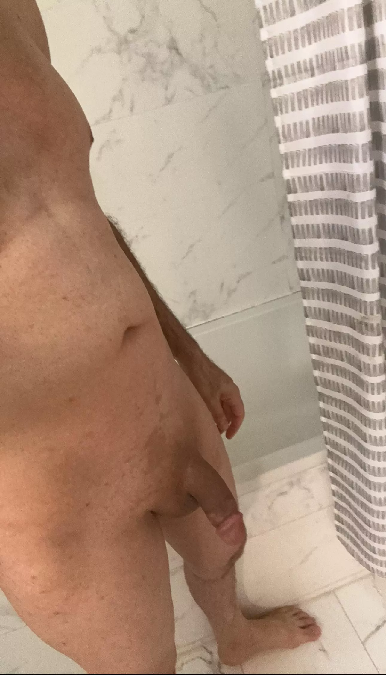 Getting ready to shower 