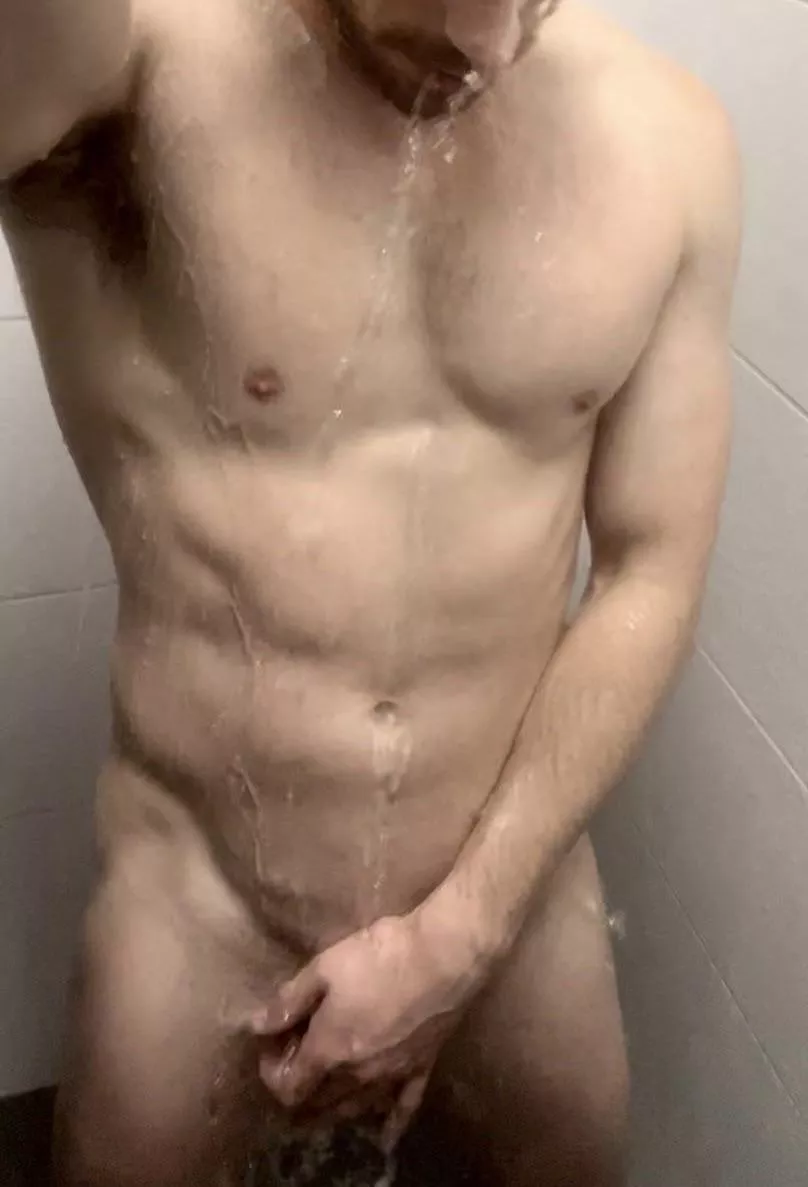 Post swim, the locker room had me turned on. 