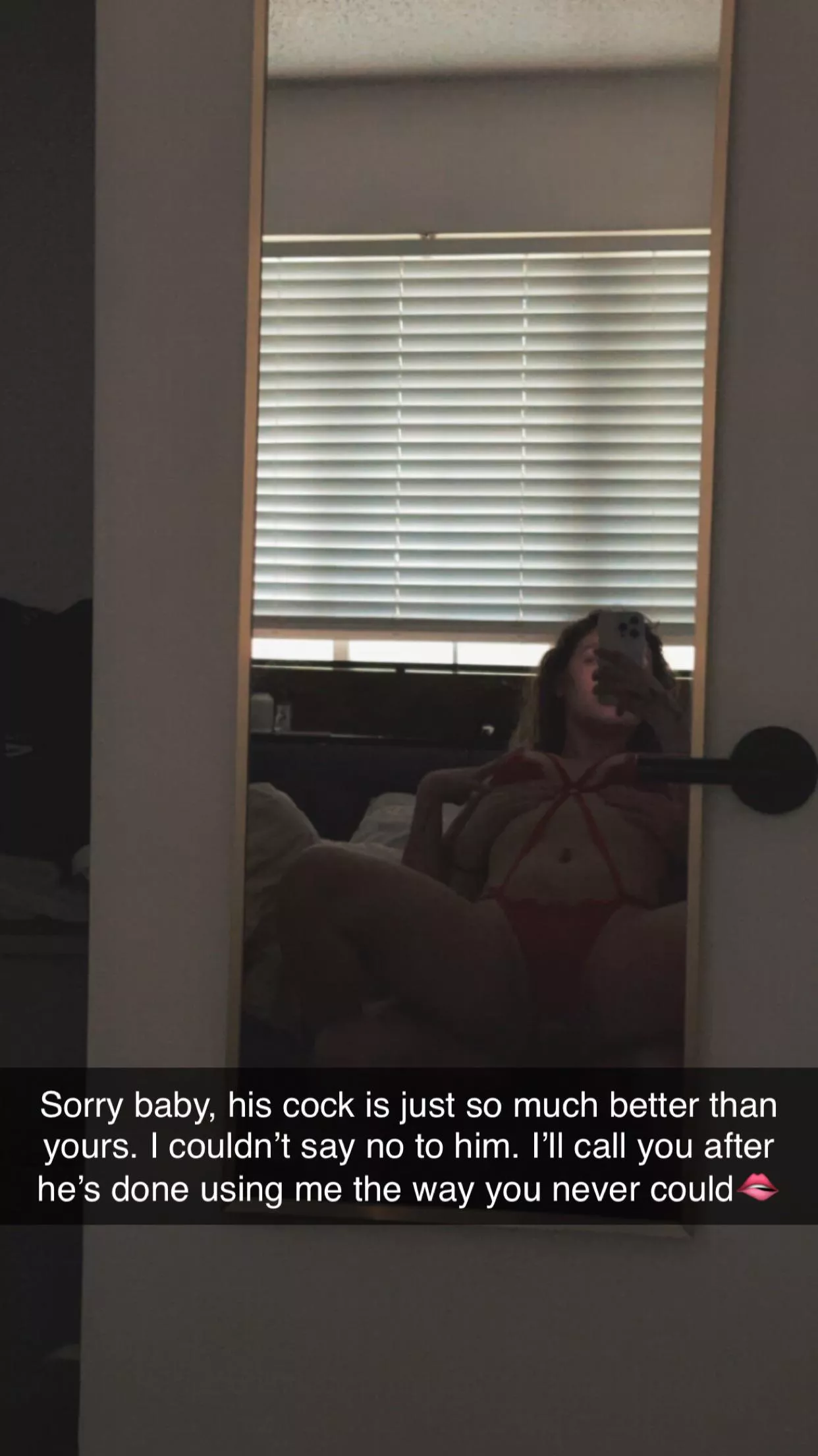 The last snap her bf received before he didn’t hear from her again 😈