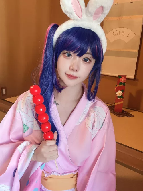 A pink rabbit is looking for an owner