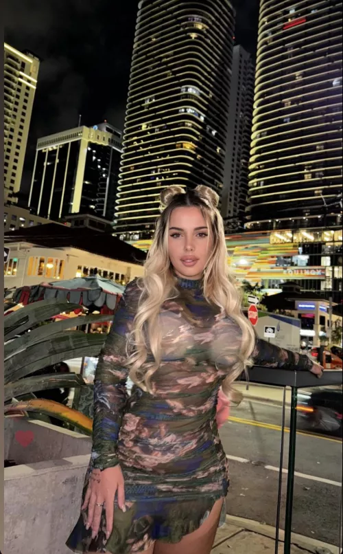 Better the dress or the view