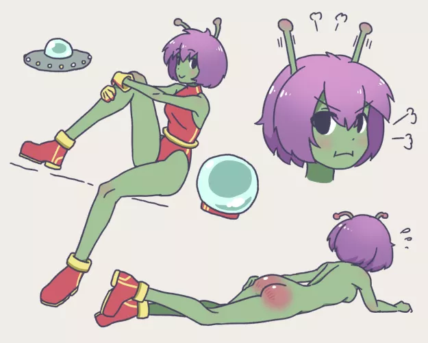 Cute alien lady