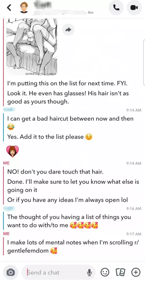 Feeling really lucky lately to have found a new subby fwb. He's been nothing but a good boy 💕